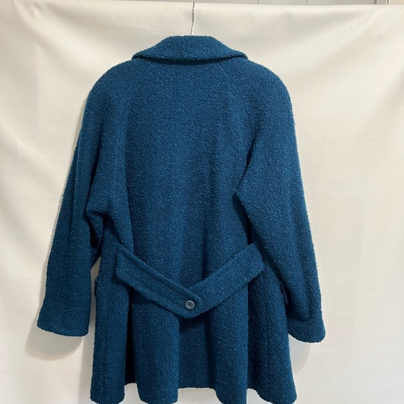 Utex Vintage winter coat popcorn material blue EUC. Sz 6 lined deep pockets - Picture 5 of 13